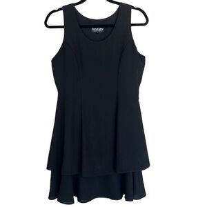 Randi May Collection‎ Vintage Double Layer Skirt Tie Back Black Mini Dress
